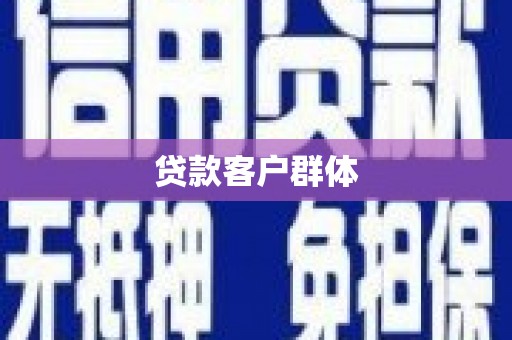 新兴贷款客户群体