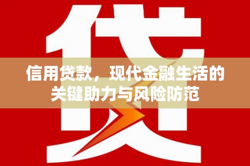 新兴信用贷款，现代金融生活的关键助力与风险防范