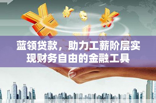 新兴蓝领贷款，助力工薪阶层实现财务自由的金融工具