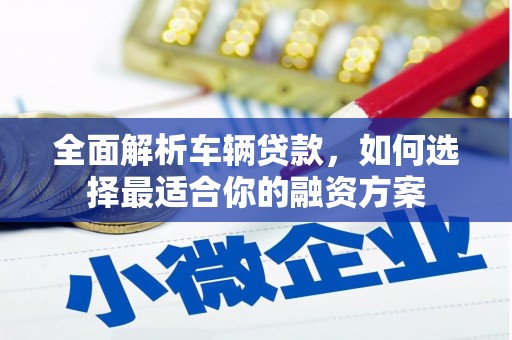 新兴全面解析车辆贷款，如何选择最适合你的融资方案