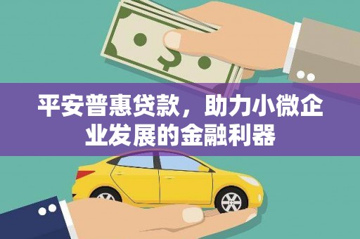 新兴平安普惠贷款，助力小微企业发展的金融利器