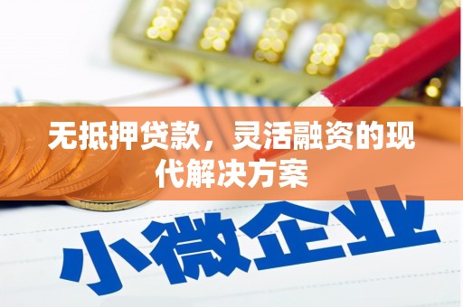 新兴无抵押贷款，灵活融资的现代解决方案